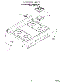 02 - Cooktop parts for Whirlpool Range SF385PEYN3 from AppliancePartsPros.com