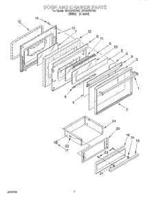 06 - Door And Drawer parts for Whirlpool Range SF367PEYN7 from AppliancePartsPros.com