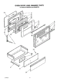 06 - Oven Door And Drawer parts for Whirlpool Range SF395PEPW1 from AppliancePartsPros.com