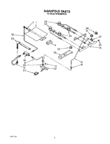 04 - Manifold parts for Whirlpool Range SF365BEWW2 from AppliancePartsPros.com