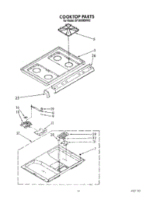 08 - Cooktop parts for Whirlpool Range SF365BEWW2 from AppliancePartsPros.com