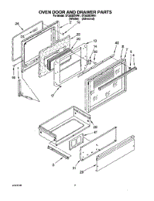 05 - Oven Door And Drawer parts for Whirlpool Range SF365BEWN1 from AppliancePartsPros.com