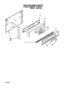 06 - Backguard, Literature parts for Whirlpool Range SF365BEWN1 from AppliancePartsPros.com