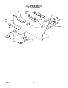 04 - Manifold parts for Whirlpool Range SF395PEWW1 from AppliancePartsPros.com