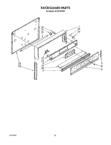 07 - Backguard, Lit / Optional parts for Whirlpool Range SF395PEPW4 from AppliancePartsPros.com