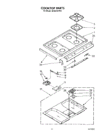 08 - Cooktop parts for Whirlpool Range SF395PEPW4 from AppliancePartsPros.com