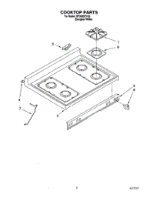 02 - Cooktop parts for Whirlpool Range SF365BEYQ6 from AppliancePartsPros.com