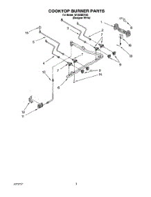 03 - Cooktop Burner parts for Whirlpool Range SF365BEYQ6 from AppliancePartsPros.com