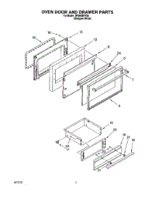 06 - Oven Door And Drawer parts for Whirlpool Range SF365BEYQ6 from AppliancePartsPros.com