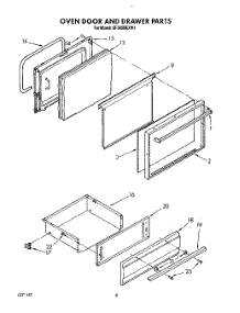 08 - Oven Door And Drawer parts for Whirlpool Range SF365BEXW1 from AppliancePartsPros.com
