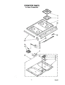 09 - Cooktop parts for Whirlpool Range SF395PEPW0 from AppliancePartsPros.com