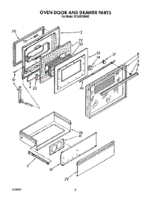 06 - Oven Door And Drawer parts for Whirlpool Range SF395PEWW0 from AppliancePartsPros.com