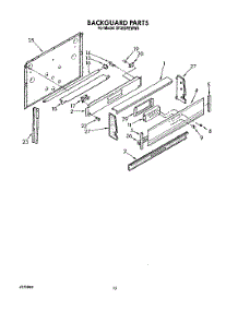 07 - Backguard, Lit / Optional parts for Whirlpool Range SF395PEWW0 from AppliancePartsPros.com