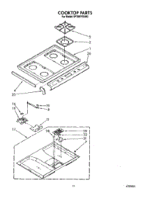 08 - Cooktop parts for Whirlpool Range SF395PEWW0 from AppliancePartsPros.com