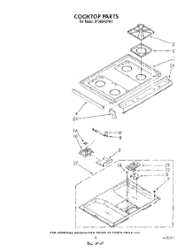 08 - Cook Top parts for Whirlpool Range SF395PEPW7 from AppliancePartsPros.com