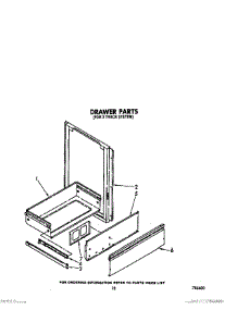 08 - Drawer (For 2 Track System) parts for Whirlpool Range SF365BEPW0 from AppliancePartsPros.com