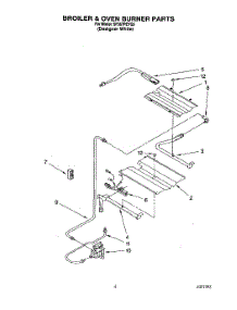 04 - Broiler & Oven Burner parts for Whirlpool Range SF367PEYQ5 from AppliancePartsPros.com