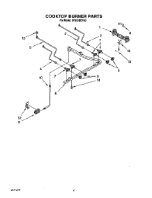 04 - Cooktop Burner parts for Whirlpool Range SF365BEYQ0 from AppliancePartsPros.com