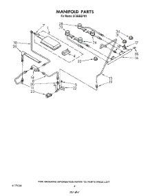 04 - Manifold parts for Whirlpool Range SF365BEPW1 from AppliancePartsPros.com