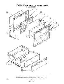 06 - Oven Door And Drawer parts for Whirlpool Range SF365BEPW1 from AppliancePartsPros.com
