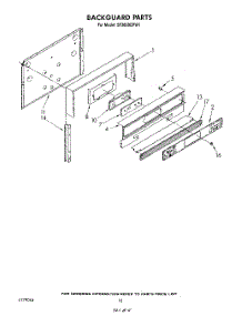 07 - Backguard , Lit / Optional parts for Whirlpool Range SF365BEPW1 from AppliancePartsPros.com