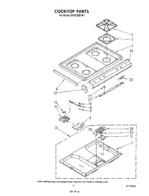 08 - Cooktop parts for Whirlpool Range SF365BEPW1 from AppliancePartsPros.com