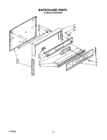 07 - Backguard, Lit / Optional parts for Whirlpool Range SF395PEPW2 from AppliancePartsPros.com