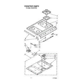 08 - Cooktop parts for Whirlpool Range SF395PEPW2 from AppliancePartsPros.com