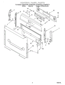 02 - Control Panel parts for Whirlpool Range SF365PEGN5 from AppliancePartsPros.com