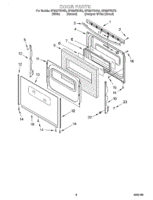 06 - Door, Optional parts for Whirlpool Range SF365PEGN5 from AppliancePartsPros.com
