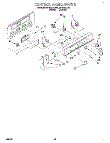 02 - Control Panel parts for Whirlpool Range RF367PXDN0 from AppliancePartsPros.com