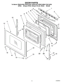 05 - Door parts for Whirlpool Range RF367LXKV0 from AppliancePartsPros.com