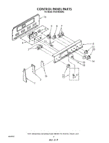 03 - Control Panel parts for Whirlpool Range RF367BXWW2 from AppliancePartsPros.com