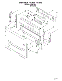 02 - Control Panel parts for Whirlpool Range GS465LEKS1 from AppliancePartsPros.com