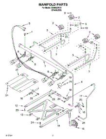 03 - Manifold parts for Whirlpool Range GS465LEKS1 from AppliancePartsPros.com