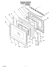 05 - Door parts for Whirlpool Range GS465LEKS1 from AppliancePartsPros.com