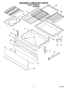 06 - Drawer And Broiler parts for Whirlpool Range GS465LEKS1 from AppliancePartsPros.com