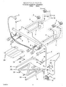 03 - Manifold parts for Whirlpool Range SF340BEHB1 from AppliancePartsPros.com