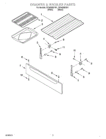05 - Drawer & Broiler parts for Whirlpool Range SF340BEHB1 from AppliancePartsPros.com