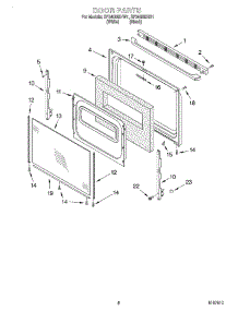 06 - Door parts for Whirlpool Range SF340BEHB1 from AppliancePartsPros.com