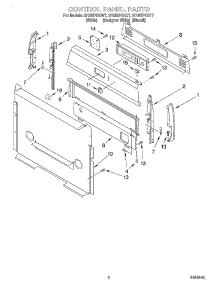 02 - Control Panel parts for Whirlpool Range SF365PEGW7 from AppliancePartsPros.com