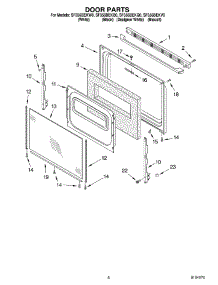 06 - Door parts for Whirlpool Range SF356BEKV0 from AppliancePartsPros.com