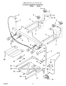 03 - Manifold parts for Whirlpool Range SF340BEHW2 from AppliancePartsPros.com