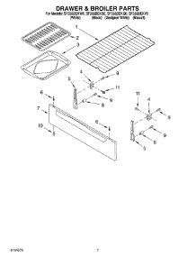05 - Drawer & Broiler parts for Whirlpool Range SF356BEKW0 from AppliancePartsPros.com