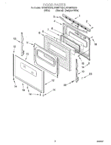 06 - Door, Lit / Optional parts for Whirlpool Range SF365PEGW0 from AppliancePartsPros.com