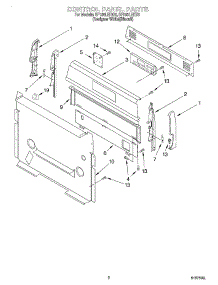02 - Control Panel parts for Whirlpool Range SF195LEHQ6 from AppliancePartsPros.com