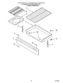 06 - Drawer & Broiler parts for Whirlpool Range SF195LEHQ6 from AppliancePartsPros.com