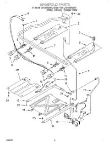 03 - Manifold parts for Whirlpool Range SF365PEGN1 from AppliancePartsPros.com