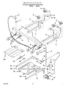 03 - Manifold parts for Whirlpool Range SF340BEHW0 from AppliancePartsPros.com