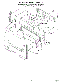 02 - Control Panel parts for Whirlpool Range SF195LEKQ0 from AppliancePartsPros.com